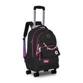 Clio x rebecca bonbon school backpack wheels – large capacity, waterproof, compartment with fastening band, sweet and modern aesthetic style, ideal as university or travel bag, original high quality, perfect for a gift, unisex