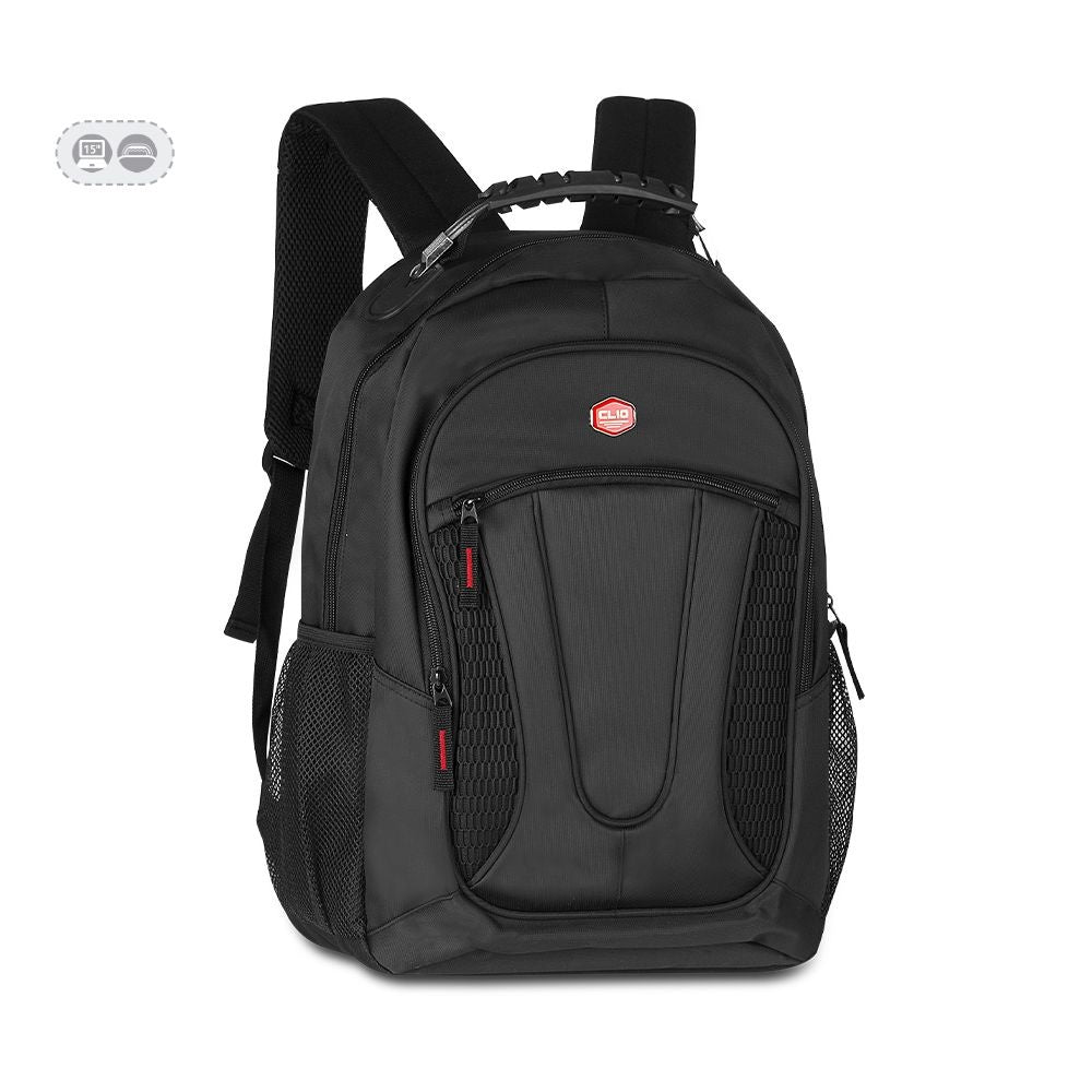 Clio School Backpack 18" Laptop – Stylish Functional Design, made from durable polyester with padded compartment secure storage, perfect for students and daily outings.