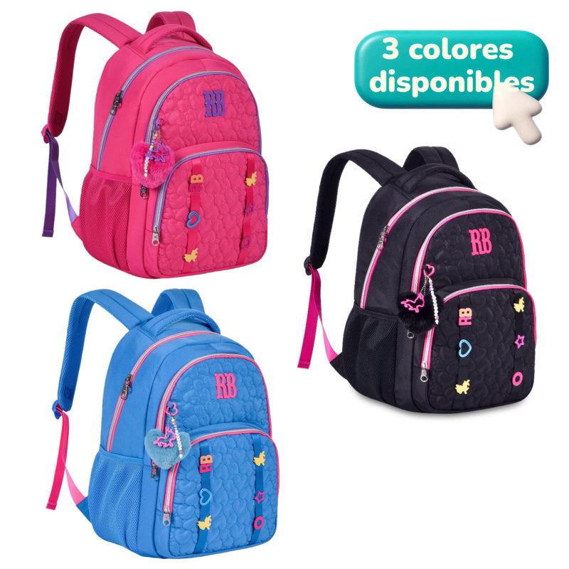 Clio x rebecca bonbon youth school backpack women - large capacity, waterproof, sweet and modern aesthetic style, ideal as university or travel bag, original high quality, perfect for a gift, unisex